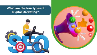 What are the four types of Digital Marketing?